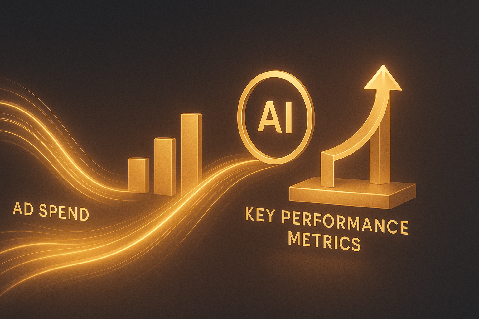 A small business owner analyzing ad performance metrics on a digital dashboard, with charts and graphs indicating successful optimization.